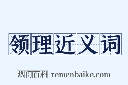 领理近义词是什么意思的图片